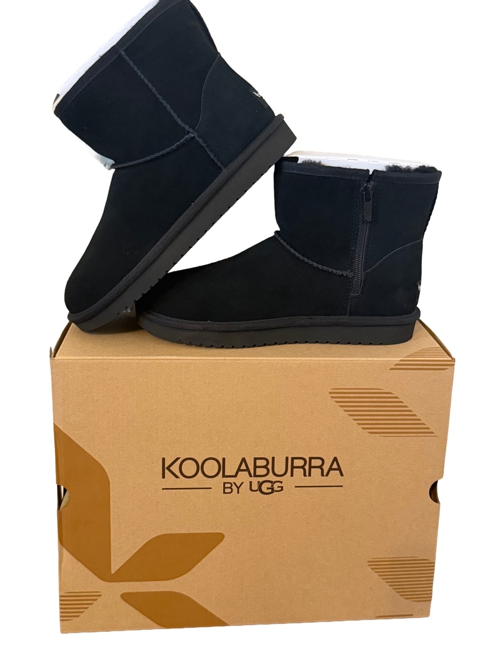 Koolaburra Black Shearling-Lined Short Bootie
